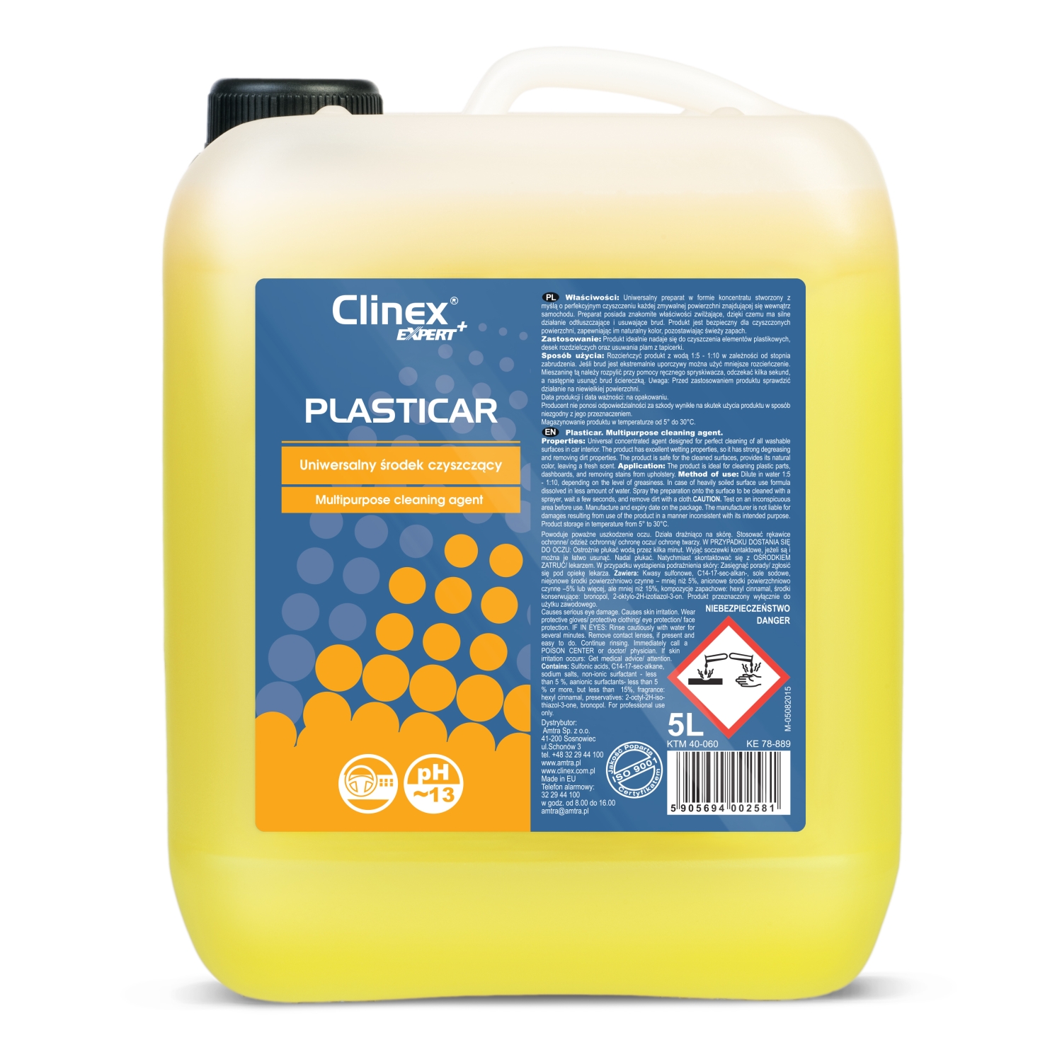 CLINEX EXPERT+ PLASTI CAR -Multipurpose cleaning agent 5L