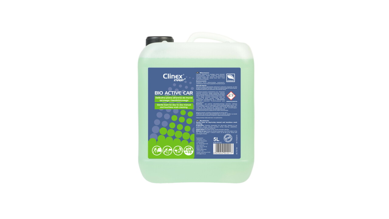 CLINEX EXPERT+ 5L BIO ACTIVE CAR - Gentle active foam for hand and contactless wash