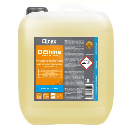 Clinex DiShine Premium — nõudepesumasina loputusvahend eriti karedale veele, 10 L